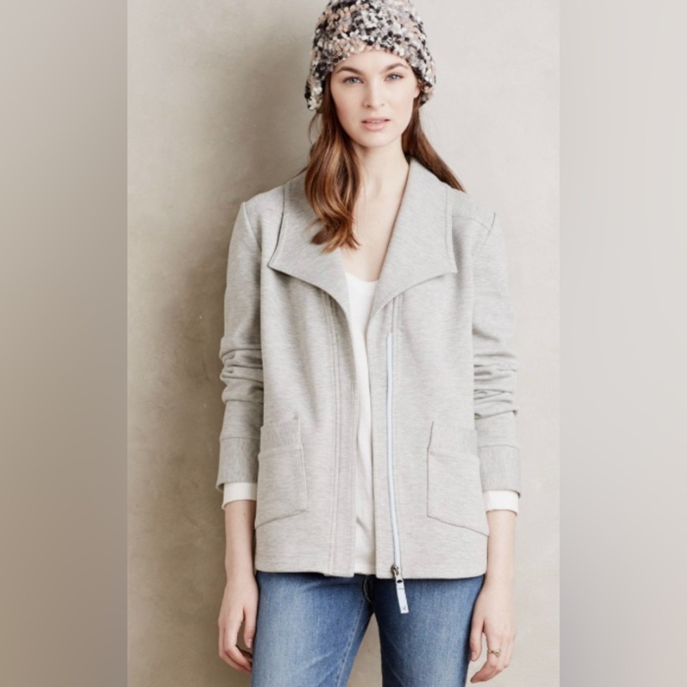NWT Anthropologie Saturday Sunday Sightseer Gray Heathered Knit‎ Jacket